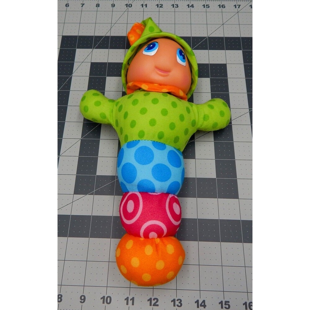 Molto Glow Light Up Bug Toy Soft Plush Glo Worm Awake & Sleep Duel Face